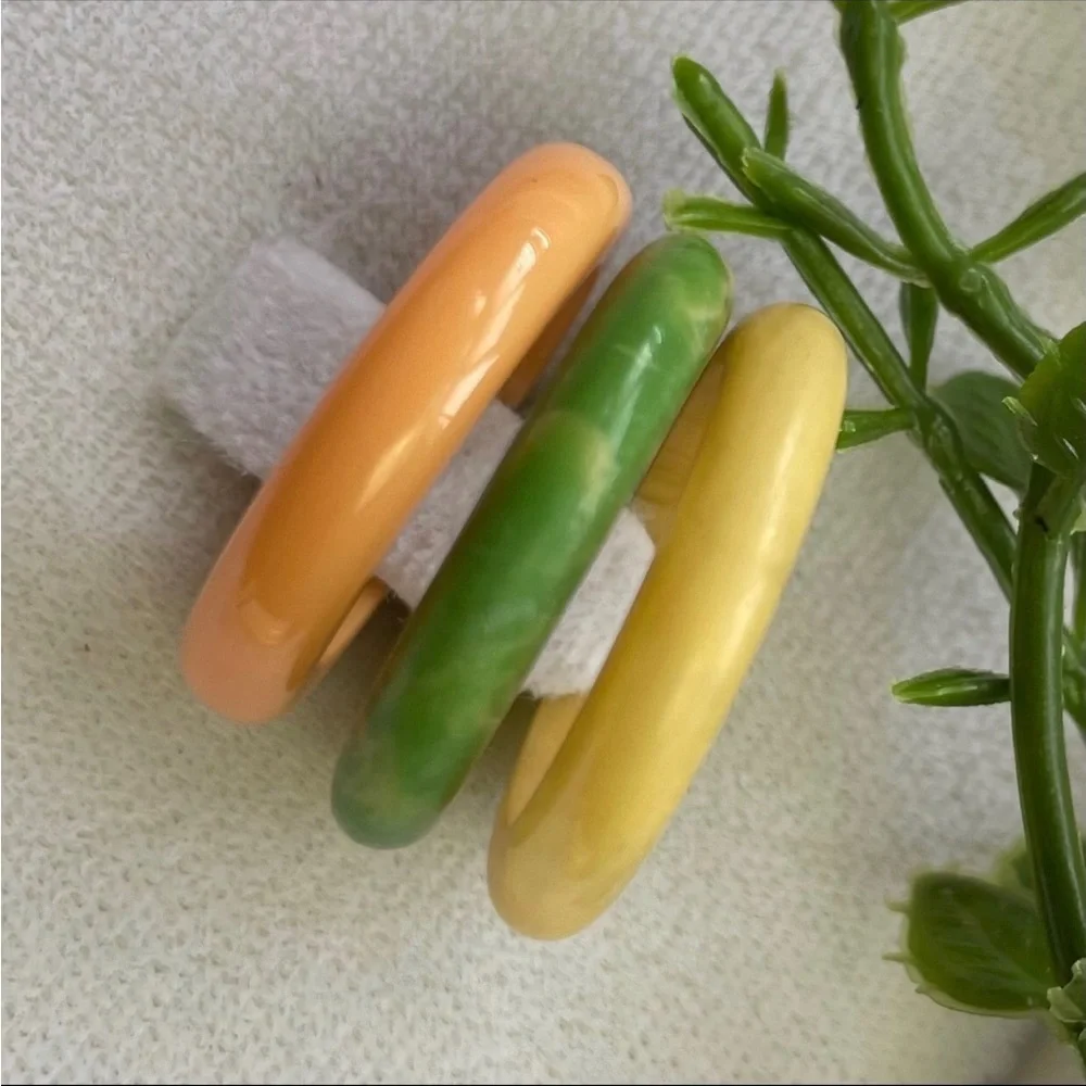 Vintage Lucite Stack Rings